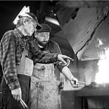 Making of new instruments in a forge, Znojmo 2014